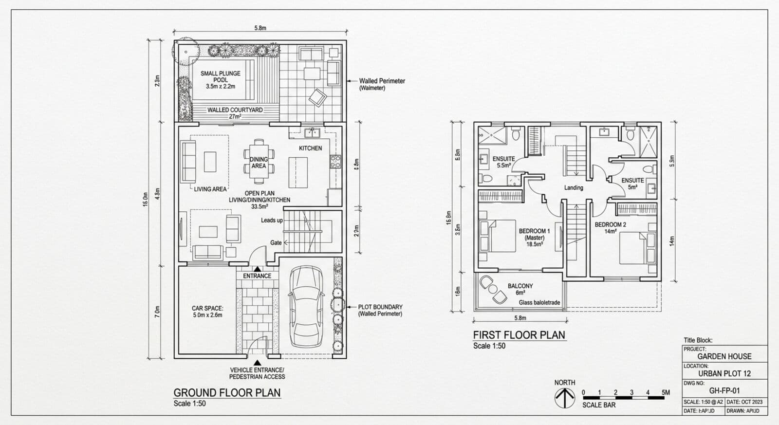 Floor plans of Garden House